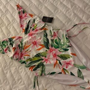 Ralph Lauren Floral Swimsuit with Pink and Green